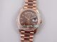 EW Factory Rolex Oyster Perpetual Day Date Brown Grid Dial Diamond Bezel Watch 40MM (2)_th.jpg